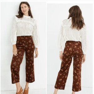 Madewell Emmett High Waist Corduroy Crop Pant 26